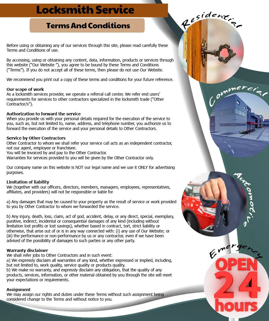 Interstate Locksmith Shop New York, NY 212-659-0027 - Terms-and-conditions